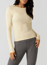 画像をギャラリービューアに読み込む, ローナ 042542 ムーブメント ロングスリーブ リブトップBUTTERMILK