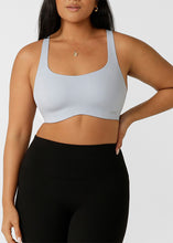 画像をギャラリービューアに読み込む, ローナ 102450 フレックスアピール モールド スポーツブラ(BLACK, BEACH HOUSE BLUE)