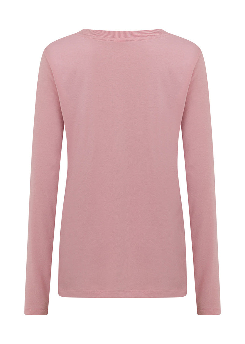 ラスト1点 ローナ LB0394 ロータス ロングスリーブトップ DUSTY ROSE