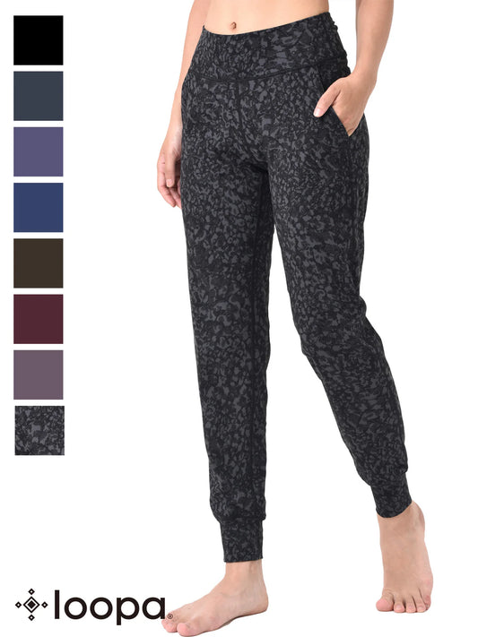 Loopa ルーパ ジョガーパンツ Jogger pants レオパードグレー