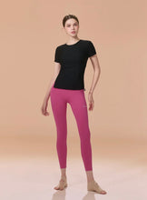 画像をギャラリービューアに読み込む, xexymix XP9157T BLACK LABEL シグネチャー360N 9分丈 レギンス pink crush