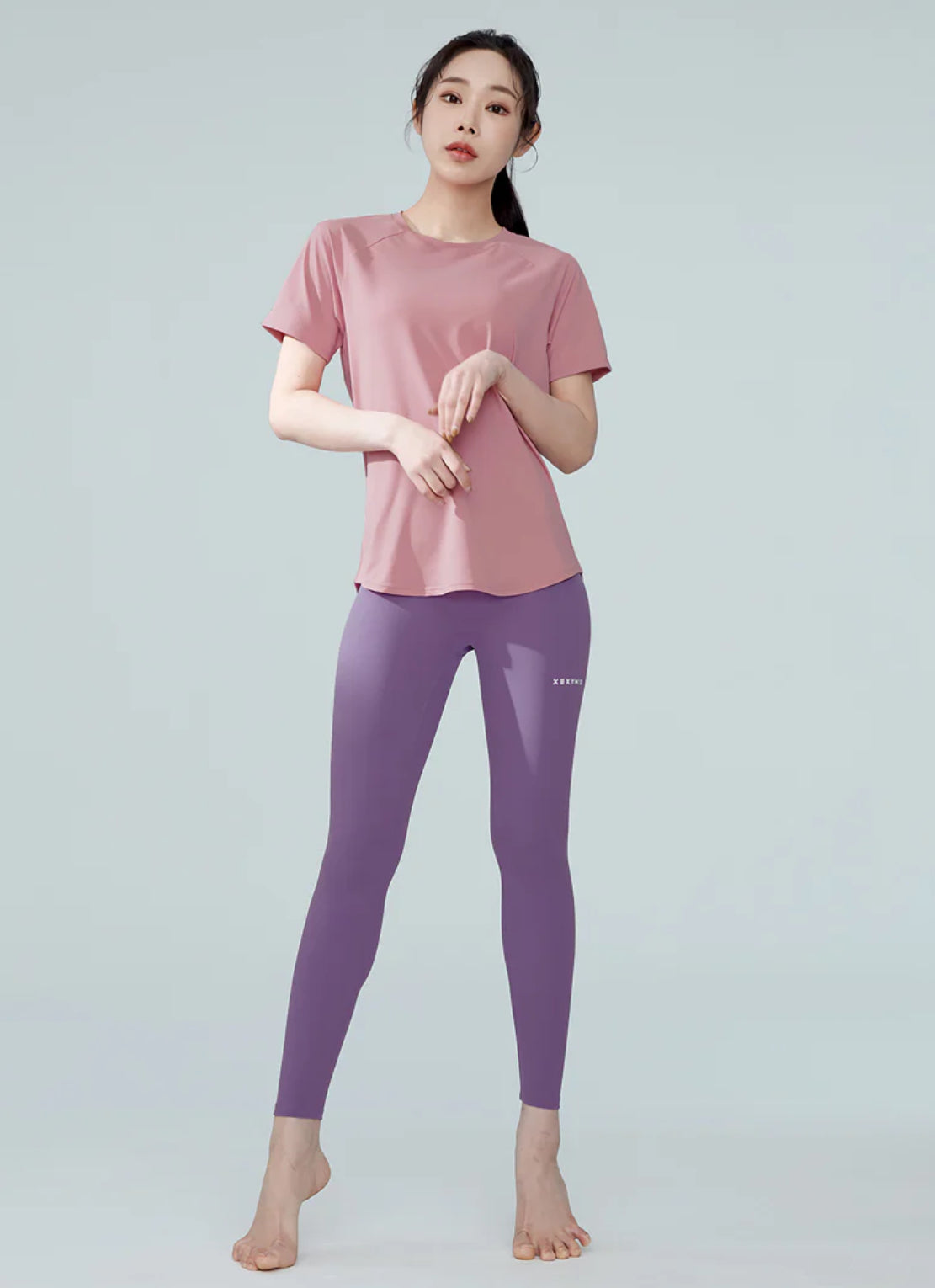 xexymix ゼクシィミックス XP9157T シグネチャー360N 9分丈 レギンス Perfume violet