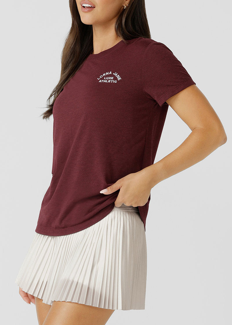 ローナ LB0380 ロータスTシャツ PLUM RED MARL