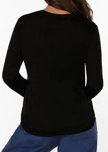画像をギャラリービューアに読み込む, ローナ LB0394 ロータスロングスリーブトップ (Black)