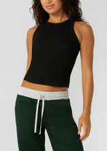 画像をギャラリービューアに読み込む, ローナ LB0526 ローナジェーン ベーシック リブタンク BLACK