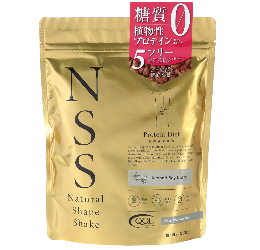 QOL NSS-Natural Shape Shake ナチュラルシェイプシェイク 200g【アーモンドソイラテ味】