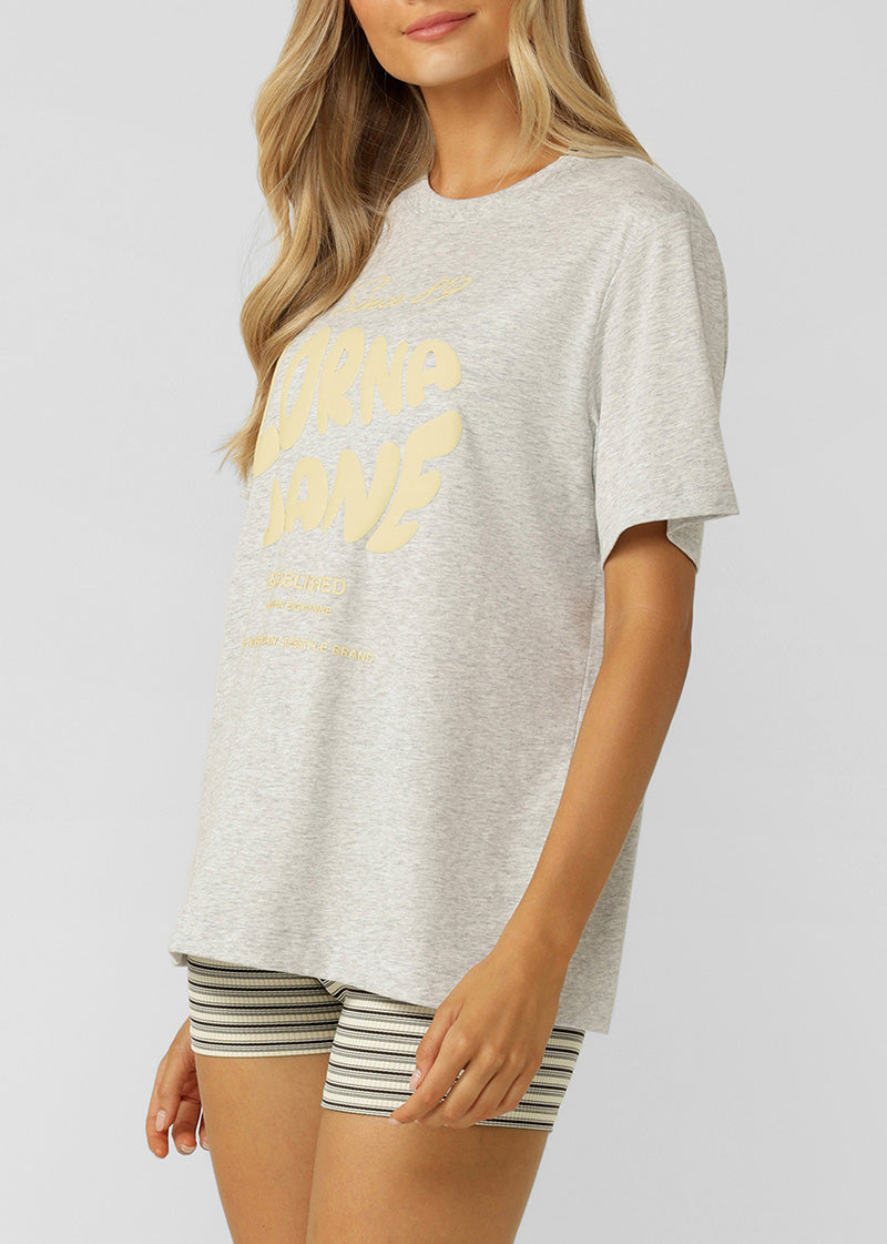 [NEW] ﾛｰﾅ 022647 SINCE89 ﾘﾗｯｸｽ Tｼｬﾂ GREY MARL