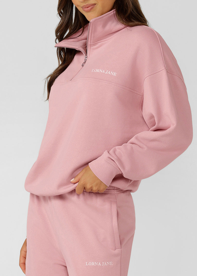 ﾛｰﾅ 022653 ｸｵｰﾀｰ ｼﾞｯﾌﾟ ｽｳｪｯﾄ DUSTY ROSE★残り一点(S)