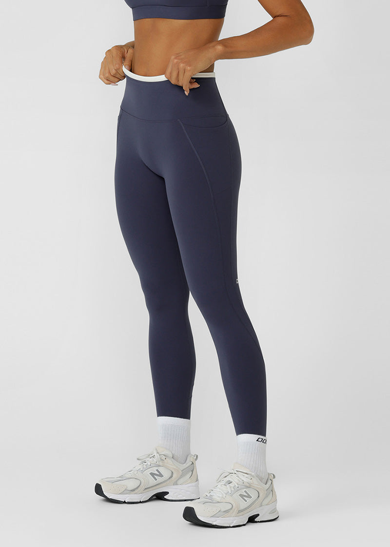 [NEW] ﾛｰﾅ 042618 ﾊｰﾌﾀｲﾑ 2ﾎﾟｹｯﾄ ｱﾝｸﾙﾊﾞｲﾀｰ ﾚｷﾞﾝｽ PLATINUM NAVY