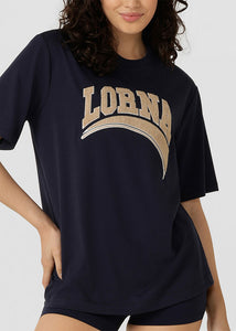 [NEW] ﾛｰﾅ  092436 ﾛｰﾅﾁｱﾘﾗｯｸｽﾄﾞTｼｬﾂ(FRENCH NAVY)