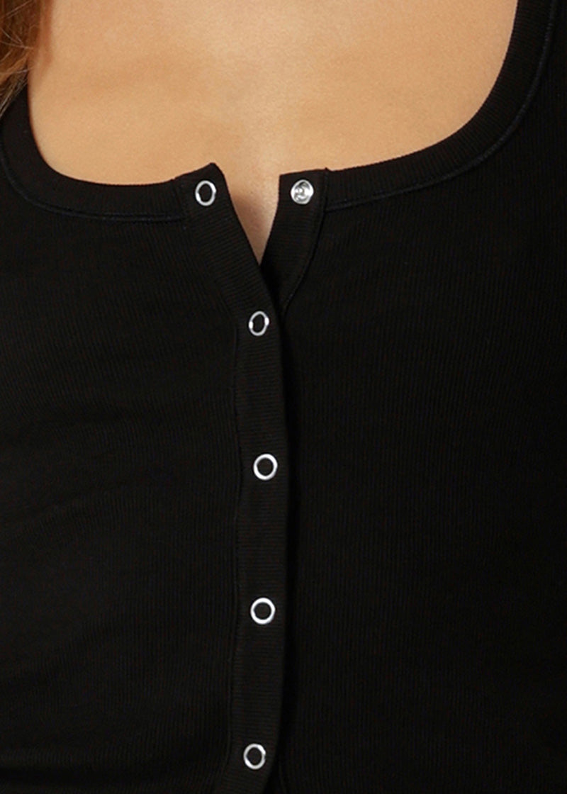 ﾛｰﾅ 102541 ﾚﾄﾛ ｽﾅｯﾌﾟﾎﾞﾀﾝ ﾘﾌﾞﾀﾝｸ BLACK