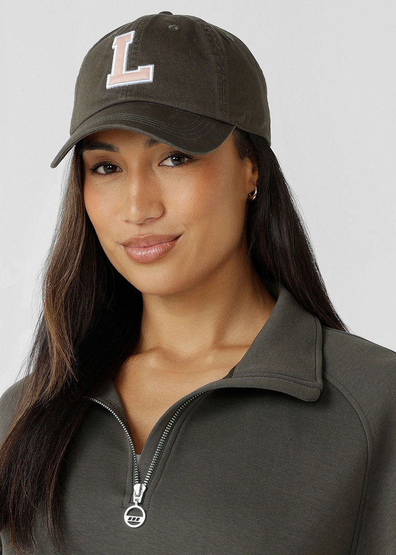 [NEW] ﾛｰﾅ A072674 LJ ﾚﾀｰﾏﾝｷｬｯﾌﾟWASHED DARK KHAKI HAZE