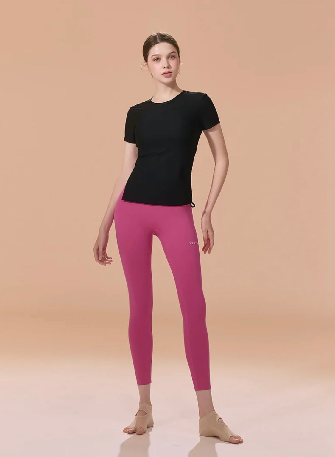 xexymix XP9157T BLACK LABEL シグネチャー360N 9分丈 レギンス pink crush