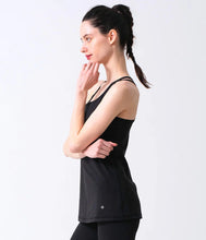画像をギャラリービューアに読み込む, [Loopa] ルーパ カップ付き ダブルストラップ キャミソール  ﾌﾞﾗｯｸ
