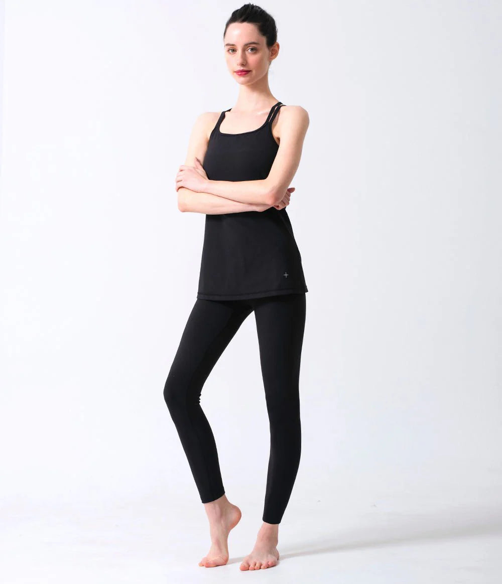 [Loopa] ルーパ カップ付き ダブルストラップ キャミソール  ﾌﾞﾗｯｸ