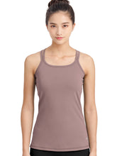 画像をギャラリービューアに読み込む, [Loopa] ルーパ カップ付き ダブルストラップ キャミソール  ﾓｶﾍﾞｰｼﾞｭ
