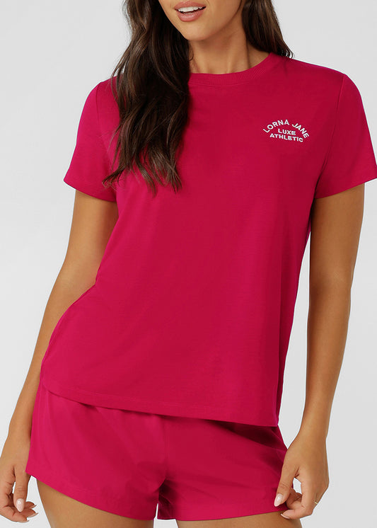 [NEW]ﾛｰﾅ LB0380 ﾛｰﾀｽ Tｼｬﾂ RASPBERRY