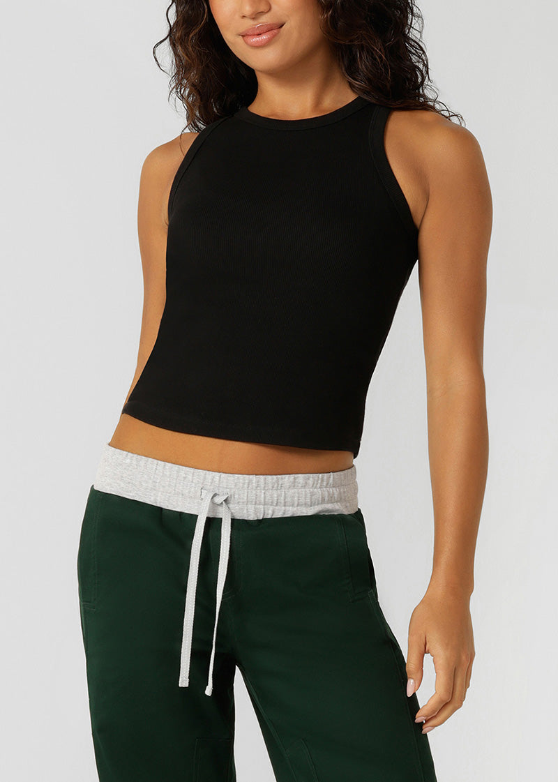 【新品】LORNA JANE(ローナジェーン)ブラックタンク　XS 新品】LORNA JANE(ローナジェーン)ブラックタンク XS ☆SALE