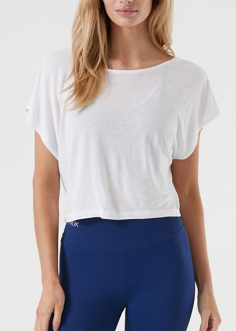 ﾗｽﾄ1点【SALE】NUX T0672 ﾘｻﾞﾂｲｽﾄﾄｯﾌﾟWhite