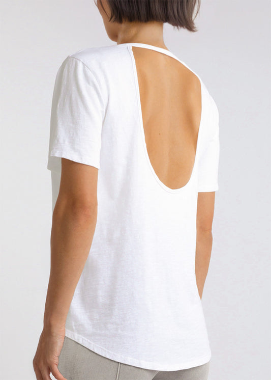 ﾗｽﾄ1点【SALE】NUX TFA0134 ﾊｲﾛｰｽｸｰﾌﾟﾊﾞｯｸT White